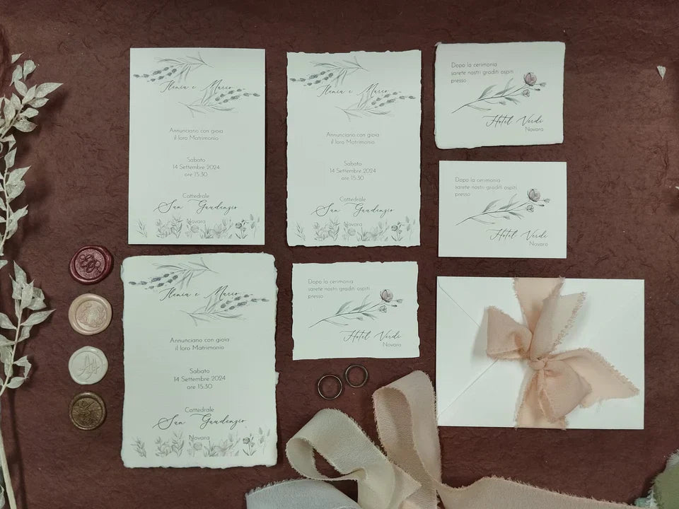 Partecipazioni: idee e colori per il tuo matrimonio